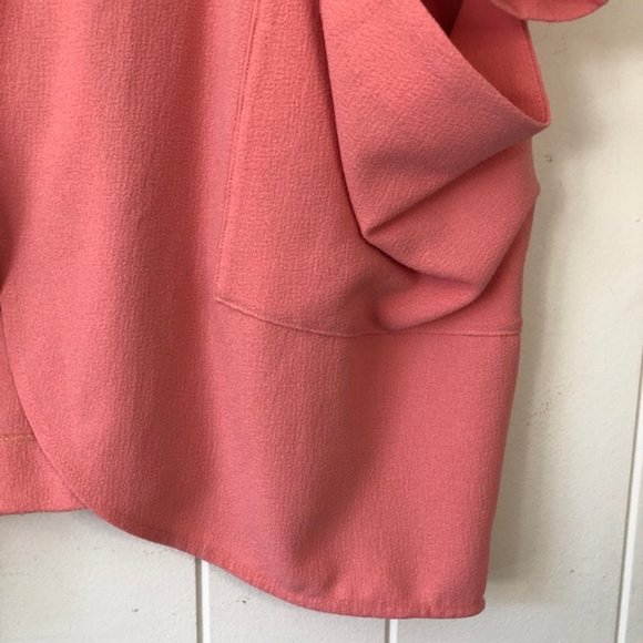 Melissa McCarthy Seven7 Orange Open Front Lightweight Spring Jacket w/Pockets - Picture 6 of 10